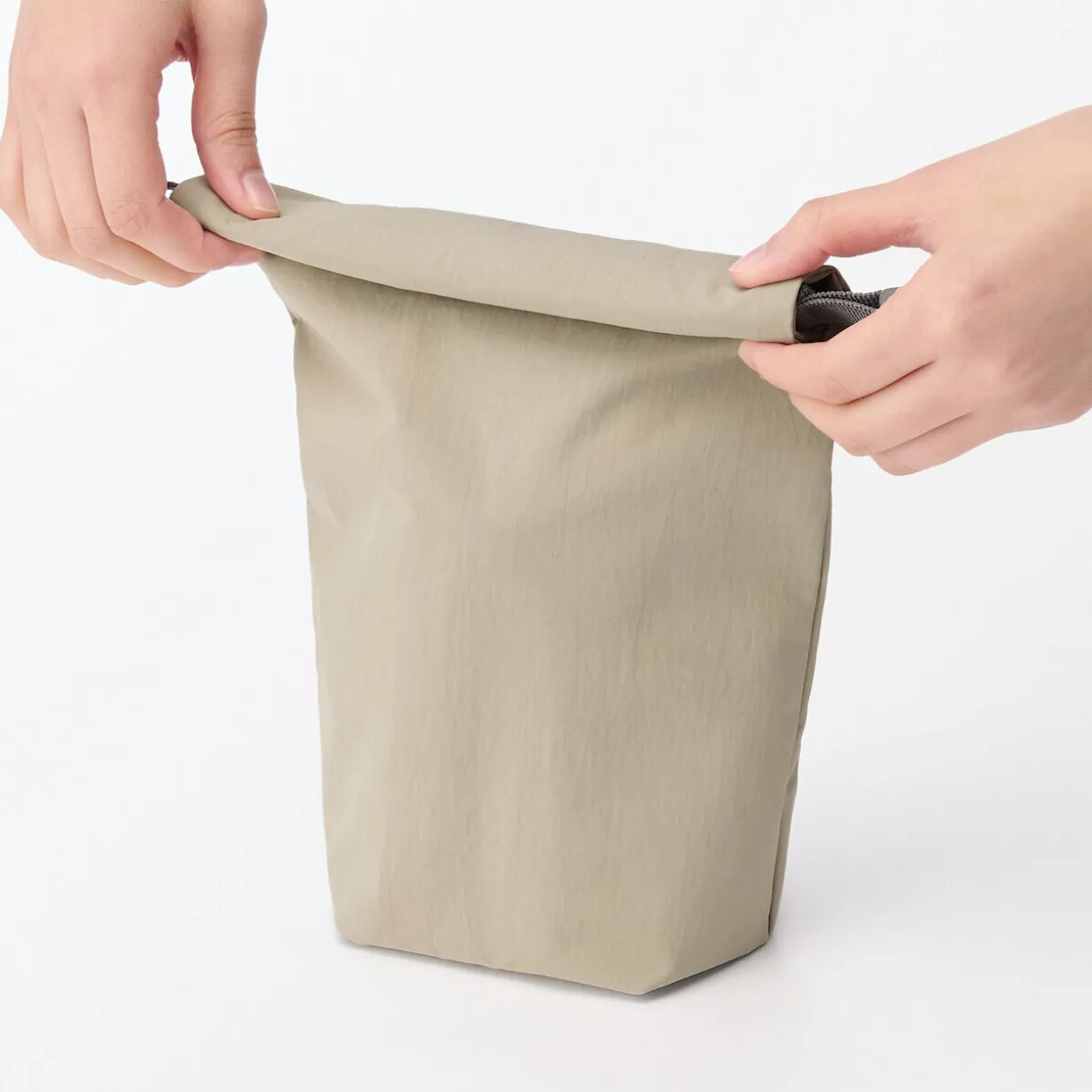 Sac à déjeuner isotherme à fermeture à enroulement - Petit - Beige