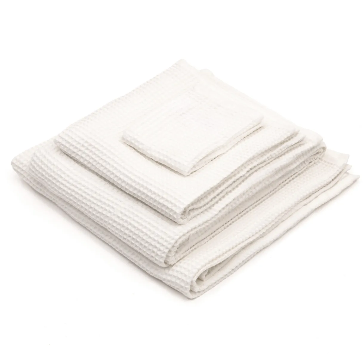 Serviette de bain gaufrée en velours de coton bio