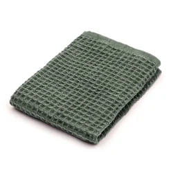 Serviette gaufrée pour le visage en velours de coton bio