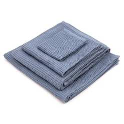 Serviette gaufrée pour les mains en velours de coton bio