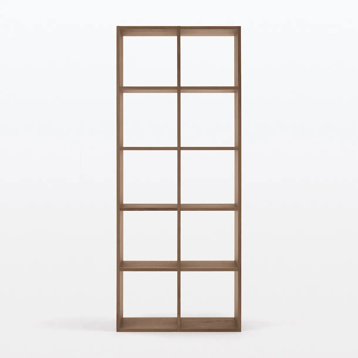 Set de 2 étagères étroites en noyer ‐ 2x5 niveaux (Dont Eco‐part. 5,30 €)