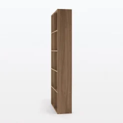 Set de 2 étagères étroites en noyer ‐ 2x5 niveaux (Dont Eco‐part. 5,30 €)