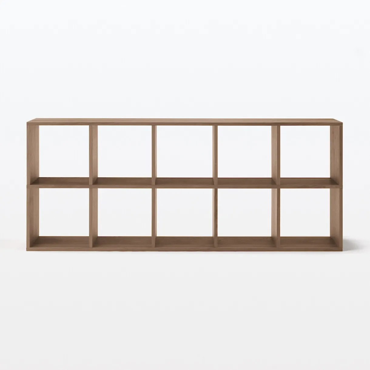 Set de 2 étagères étroites en noyer ‐ 2x5 niveaux (Dont Eco‐part. 5,30 €)