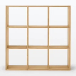 Set de 3 étagères étroites en chêne ‐ 3x3 niveaux (Dont Eco‐part. 3,90 €)
