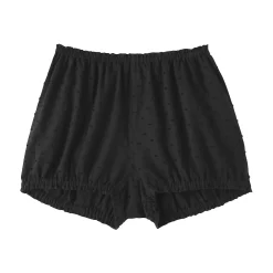 Short ballon en double gaze à pois dobby pour femme