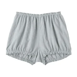 Short ballon en double gaze à pois dobby pour femme