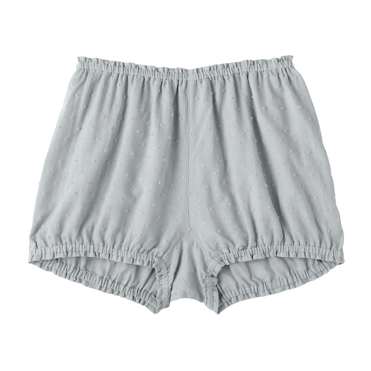 Short ballon en double gaze à pois dobby pour femme