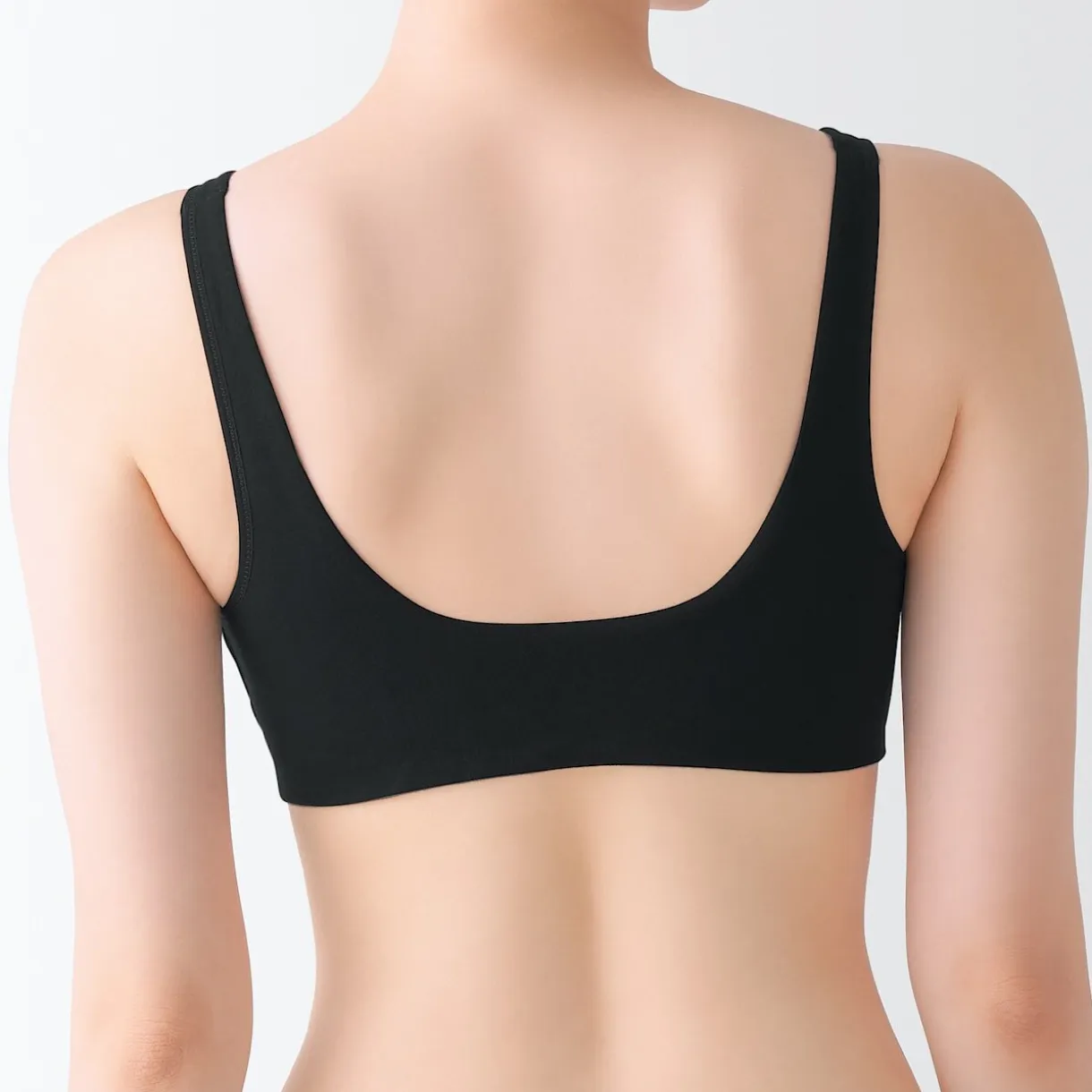 Soutien‐gorge plongeant sans armature en mélange de coton pour femme