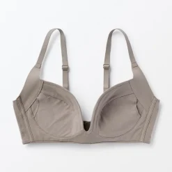 Soutien‐gorge sans armature en mélange de coton avec maintien latéral pour femme