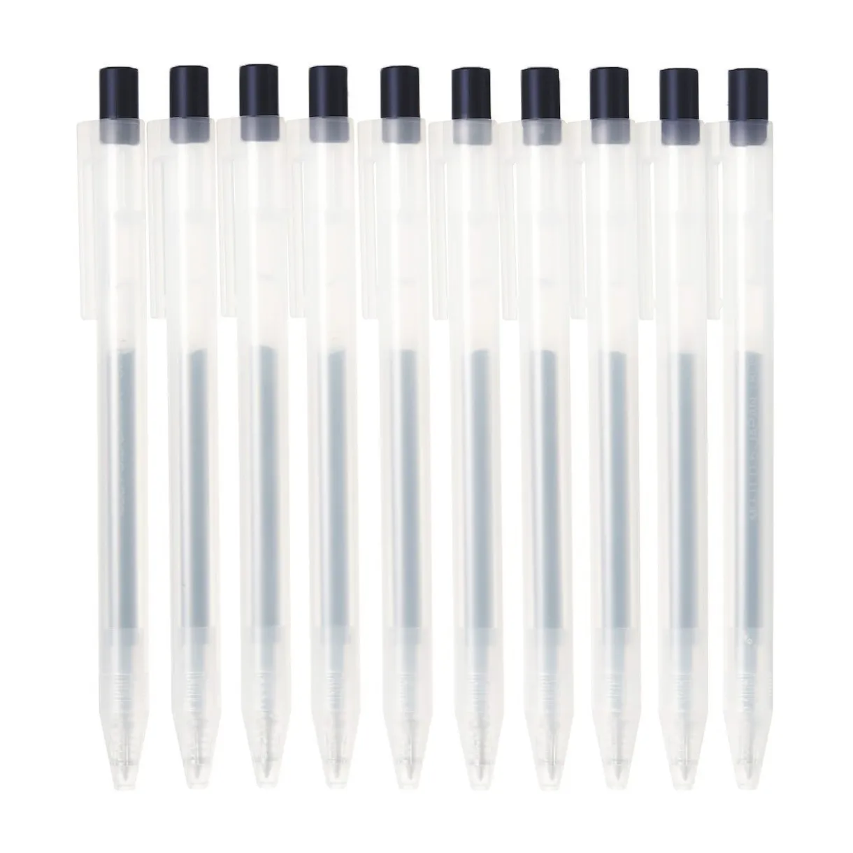 Stylo à bille à encre gel rétractable bleu marine - 0,5 mm - Lot de 10