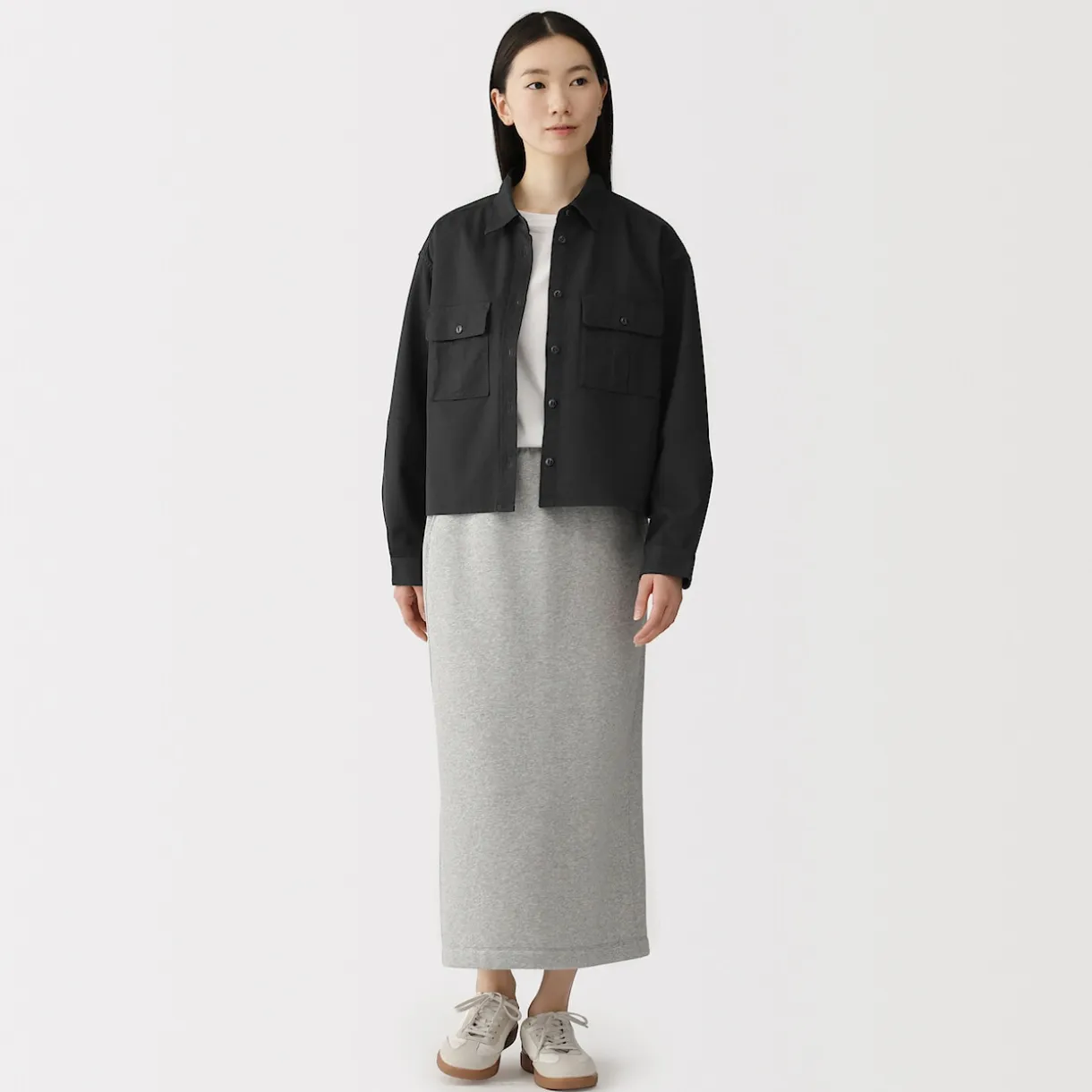 Sur-chemise légère en sergé de kapok mélangé pour femme