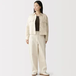 Sur-chemise légère en sergé de kapok mélangé pour femme