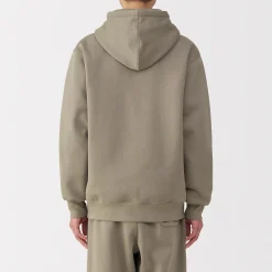 Sweatshirt zippé en coton mélangé à capuche homme