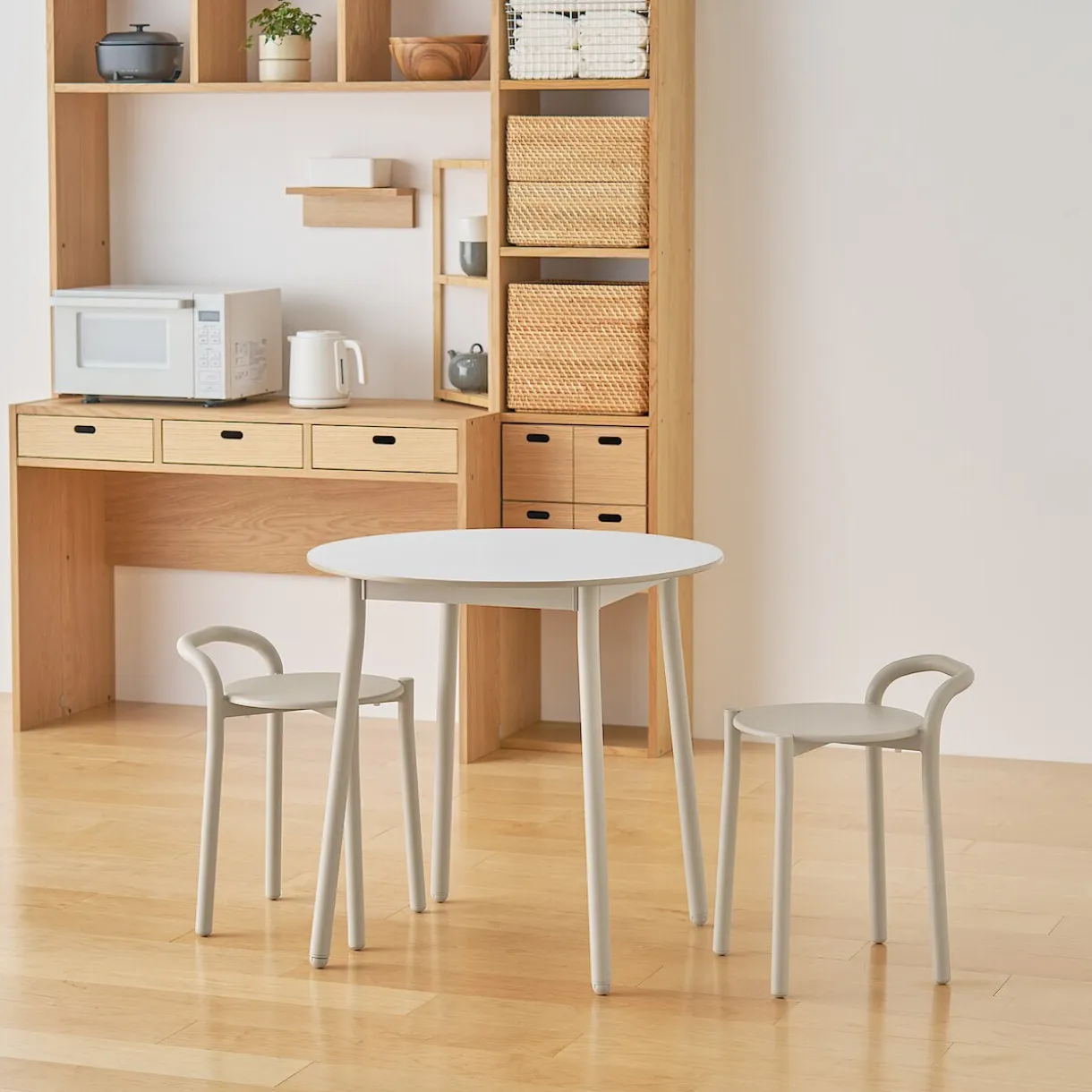 Table en aluminium - Petite - Gris clair