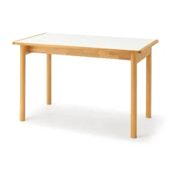 Table en hévéa avec plateau mélaminé rectangulaire ‐ S