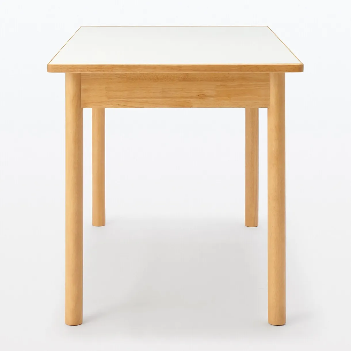 Table en hévéa avec plateau mélaminé rectangulaire ‐ S