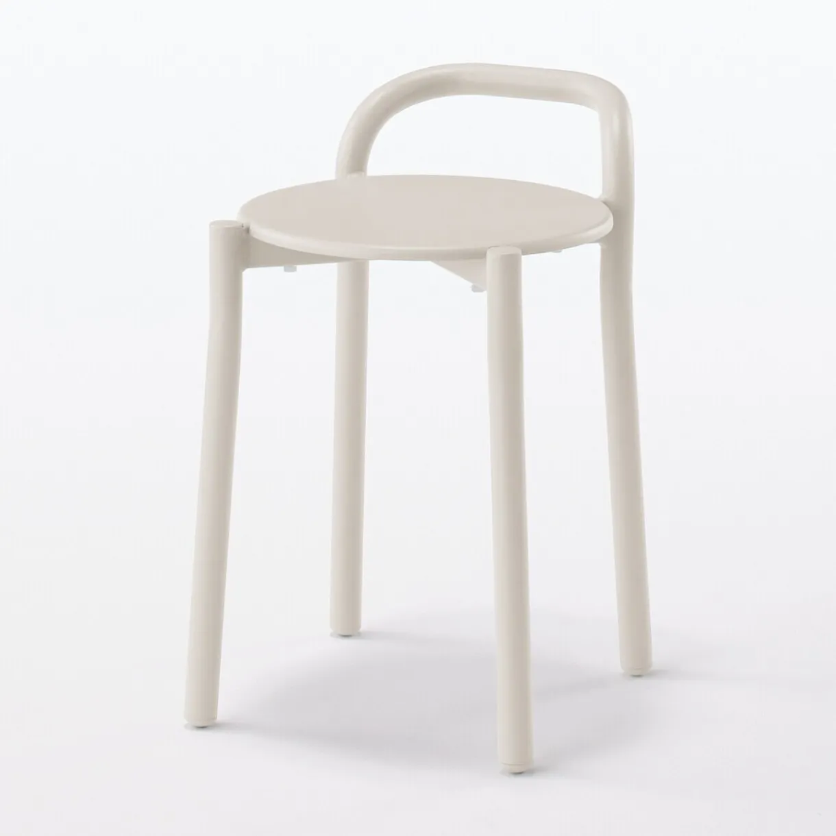 Tabouret en aluminium - Gris clair