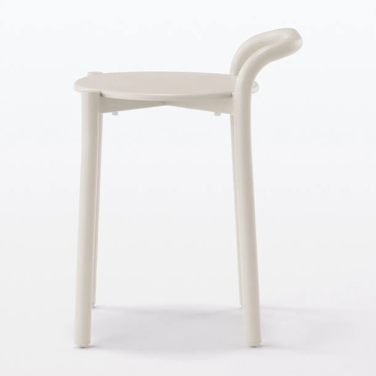 Tabouret en aluminium - Gris clair