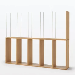 Étagère additionnelle large en chêne ‐ 5 niveaux (Dont Eco‐part. 2,80 €)