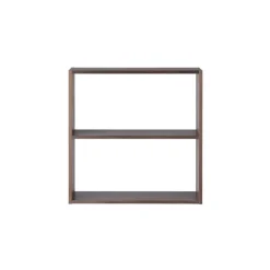 Étagère large en noyer ‐ 2 niveaux (Dont Eco‐part. 1,80 €)