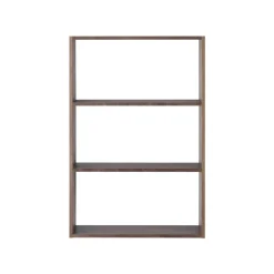 Étagère large en noyer ‐ 3 niveaux (Dont Eco‐part. 1,80 €)