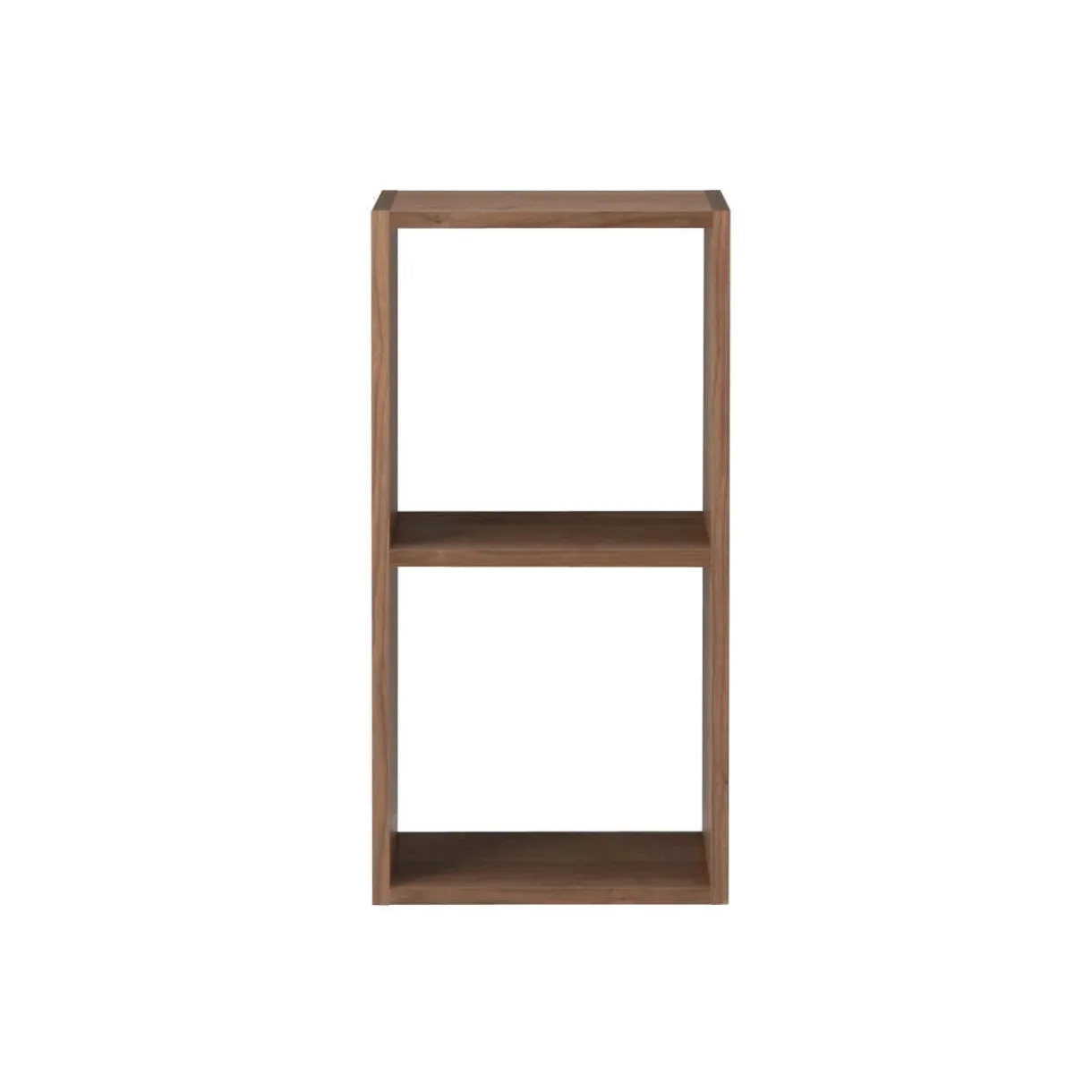 Étagère étroite en noyer ‐ 2 niveaux (Dont Eco‐part. 0,82 €)