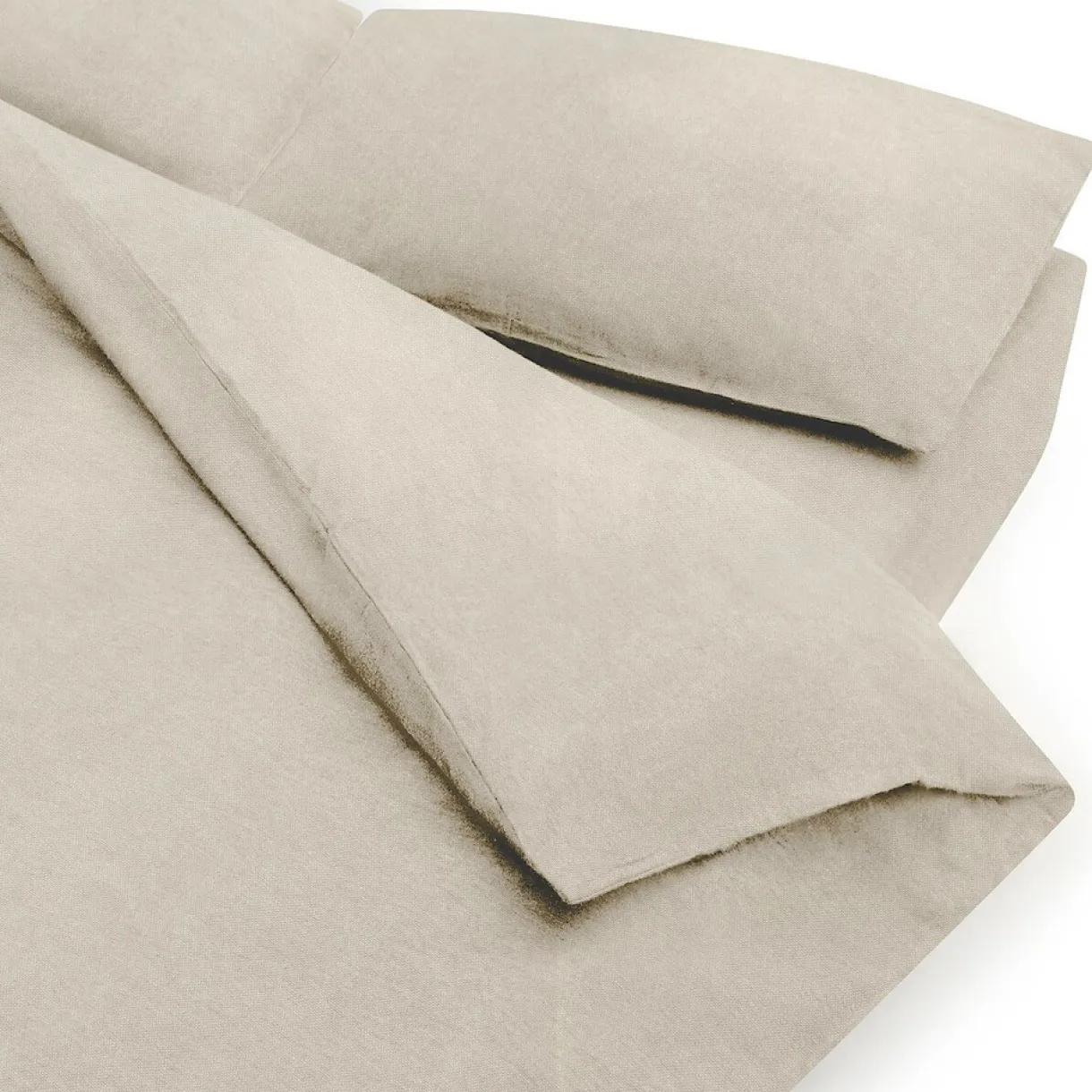 Taie d'oreiller en coton délavé (Lot de 2)