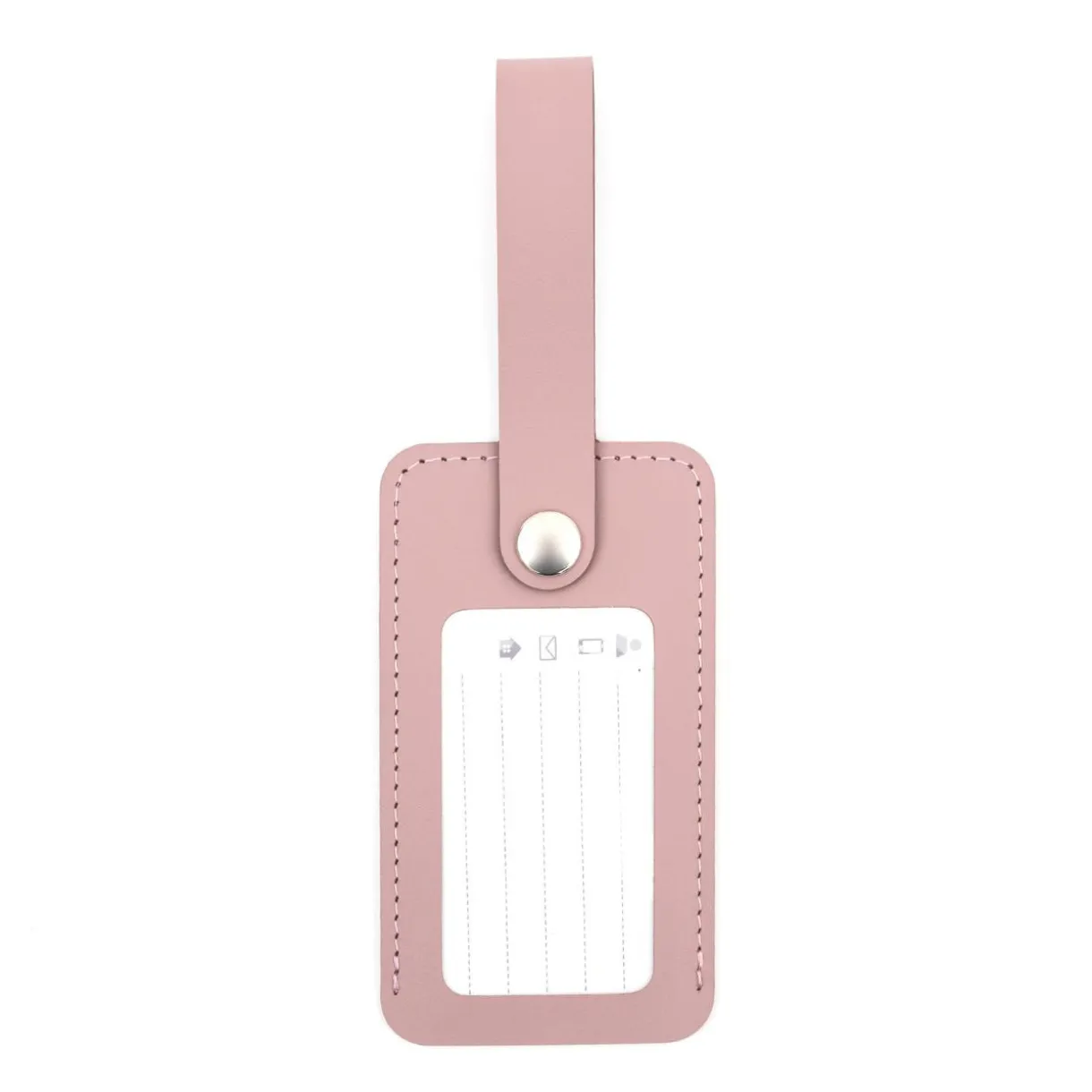 Étiquette de bagage en cuir recyclé - Rosa