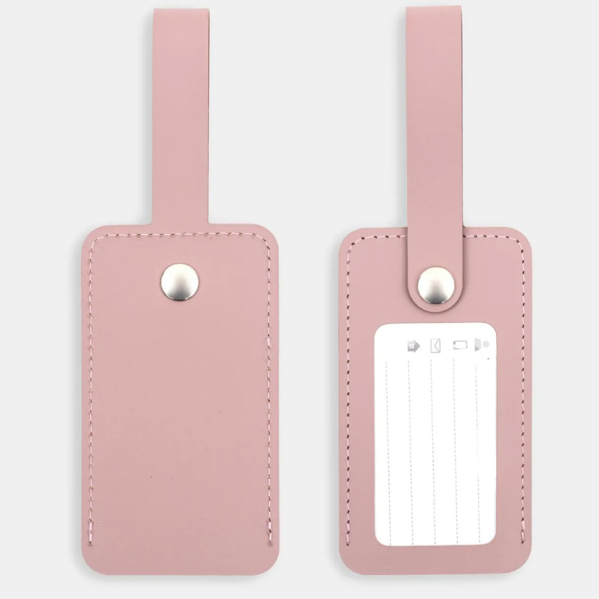 Étiquette de bagage en cuir recyclé - Rosa
