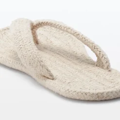 Tongs d'intérieur en coton mélangé
