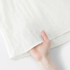 Top sans manches en double gaze à pois dobby pour femme