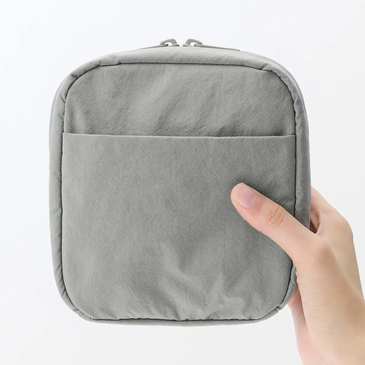 Trousse de maquillage à poser en nylon texturé
