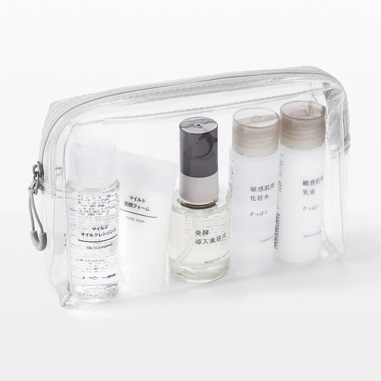 Trousse de toilette transparente ‐ Pochette de voyage 12 x 18,5 x 4 cm