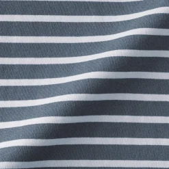 T-shirt à col bateau en coton épais délavé pour homme