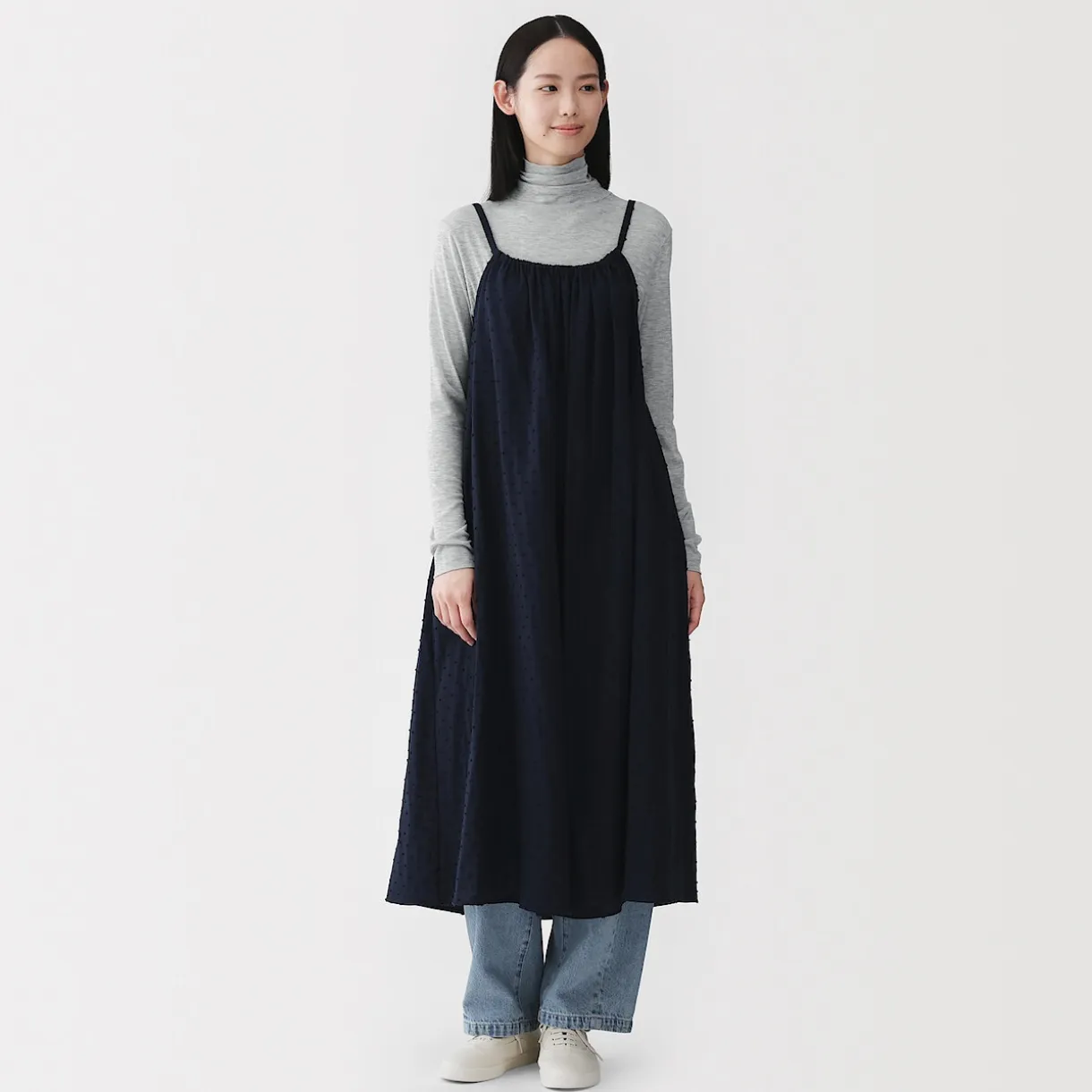 T-shirt à col roulé transparent à manches longues en mélange de lyocell pour femme