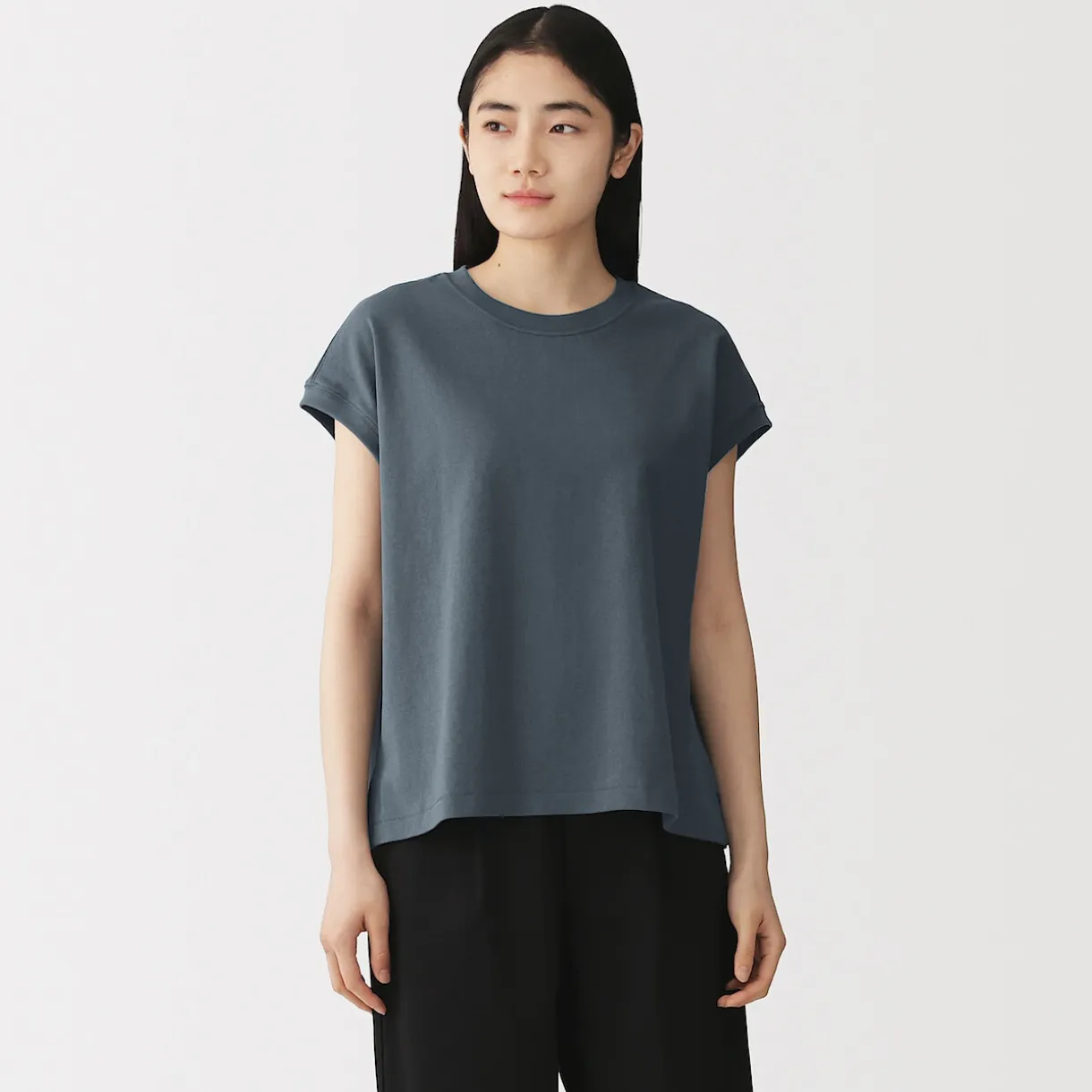 T-shirt à mancherons en coton épais pour femme