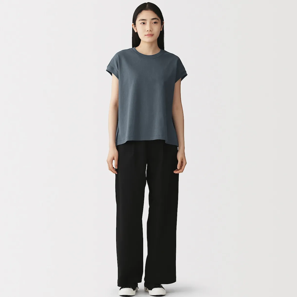 T-shirt à mancherons en coton épais pour femme