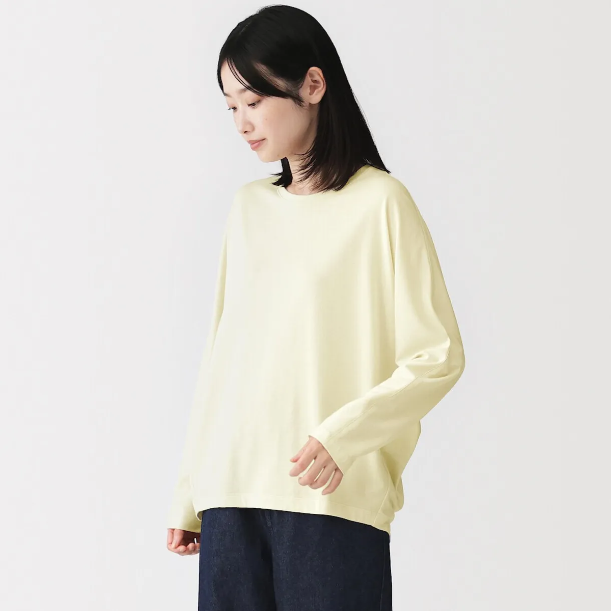 T-shirt à manches longues chauve-souris en jersey lyocell pour femme