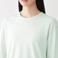 T-shirt à manches longues en jersey torsadé pour femme