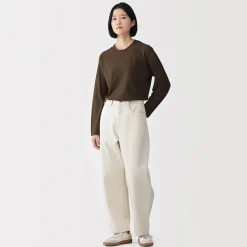 T-shirt à manches longues en jersey torsadé pour femme