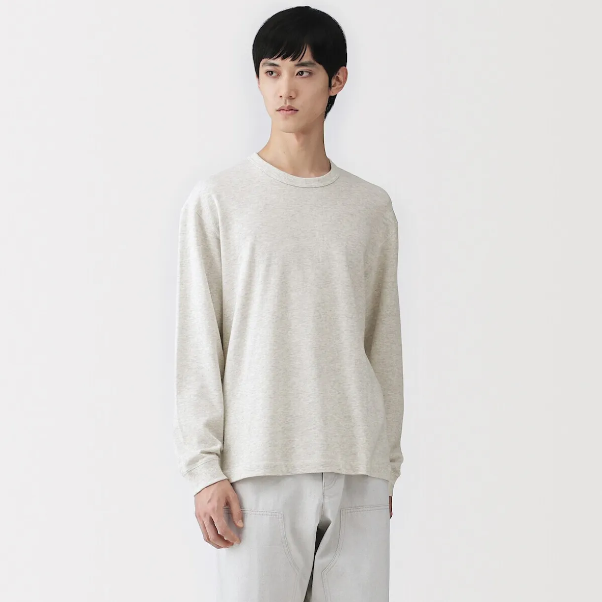 T‐shirt à manches longues en tricot traditionnel pour homme