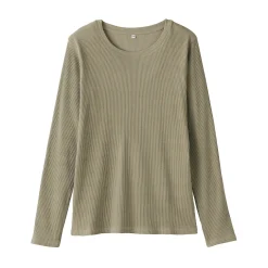 T‐shirt à manches longues en mélange de Lyocell côtelé pour femme