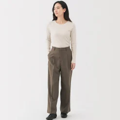 T‐shirt à manches longues en mélange de Lyocell côtelé pour femme