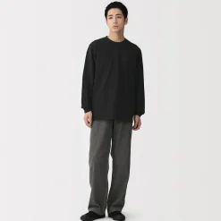 T‐shirt à manches longues en coton épais pour homme