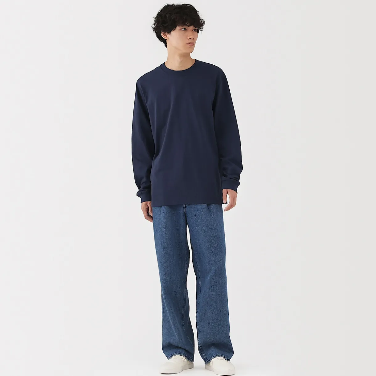 T‐shirt à manches longues en coton épais pour homme
