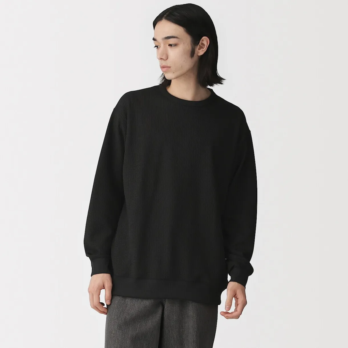 T‐shirt à manches longues gaufré Quick Dry pour homme
