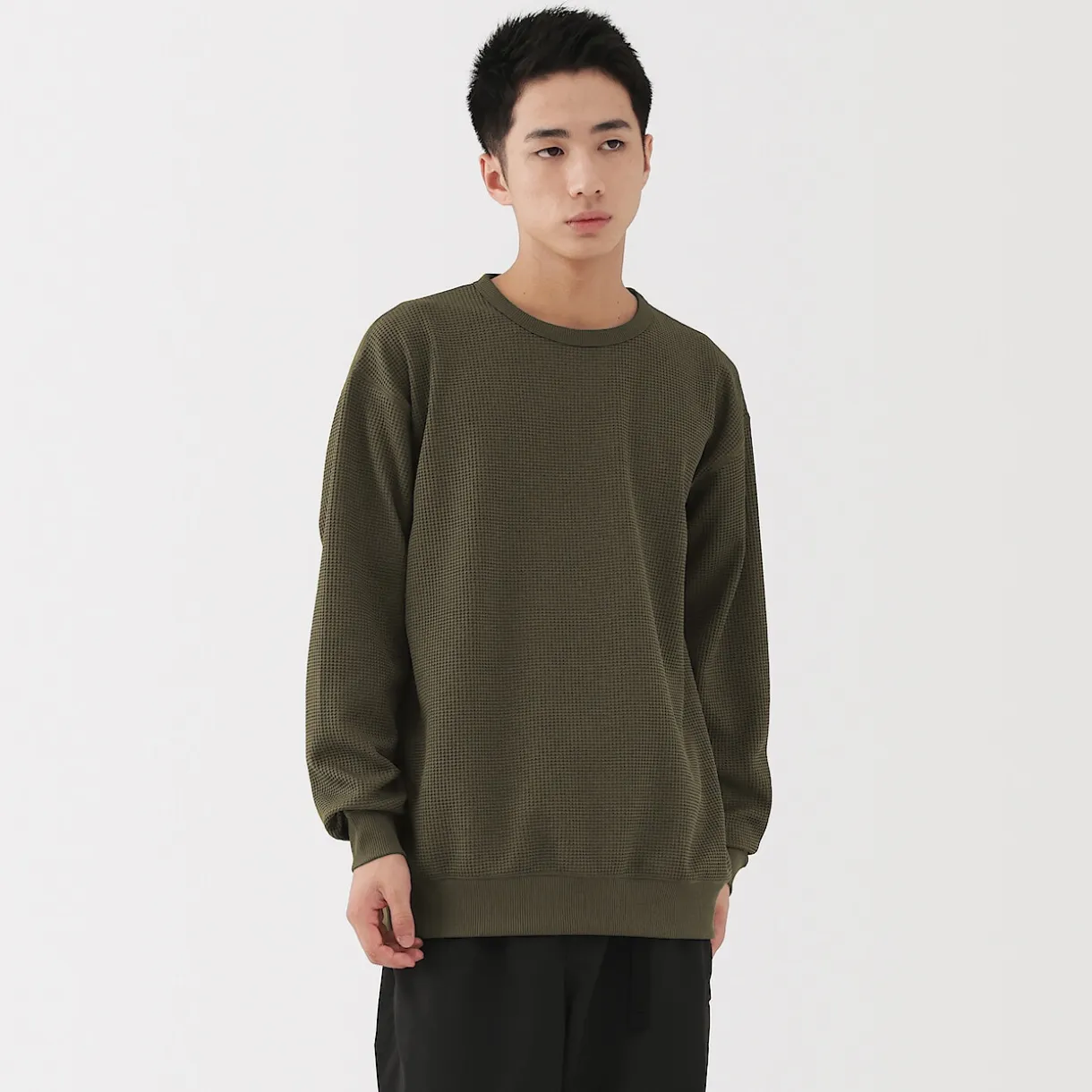 T‐shirt à manches longues gaufré Quick Dry pour homme