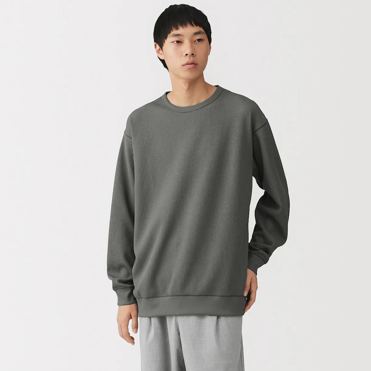 T‐shirt à manches longues gaufré Quick Dry pour homme