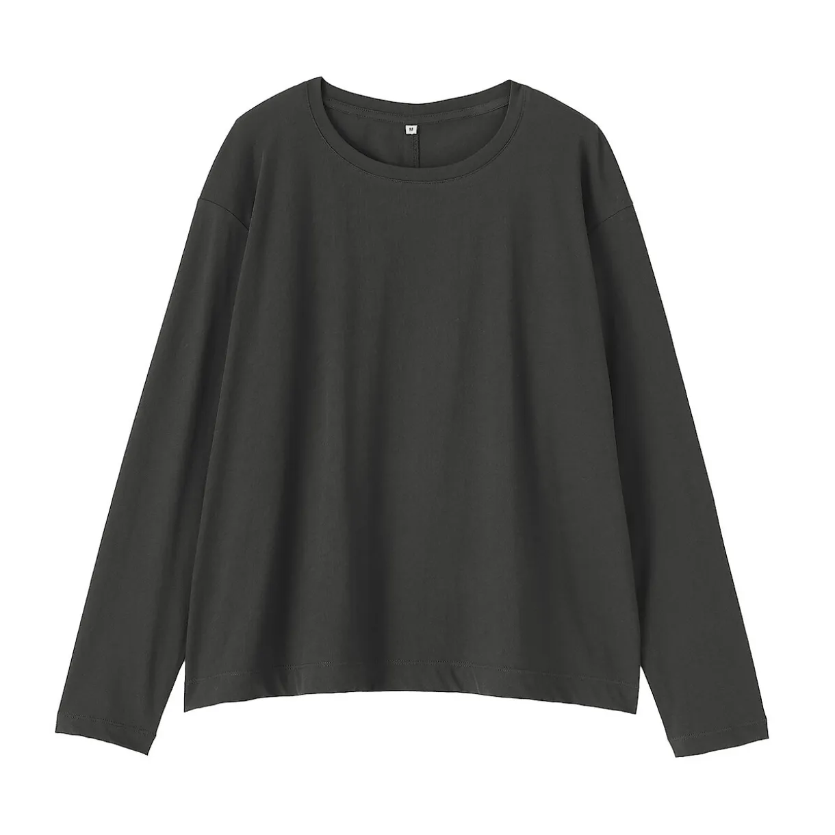 T-shirt décontracté à manches longues en jersey de coton pour femme