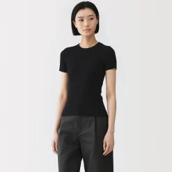 T-shirt en coton biologique hautement torsadé pour femme